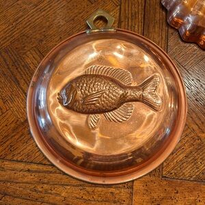 Vintage copper fish mold